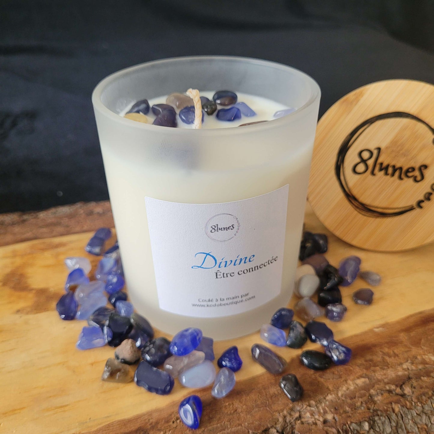 Bougie Divine – Bougie d’intention à la sauge, cire de soja, pour méditation et bien-être