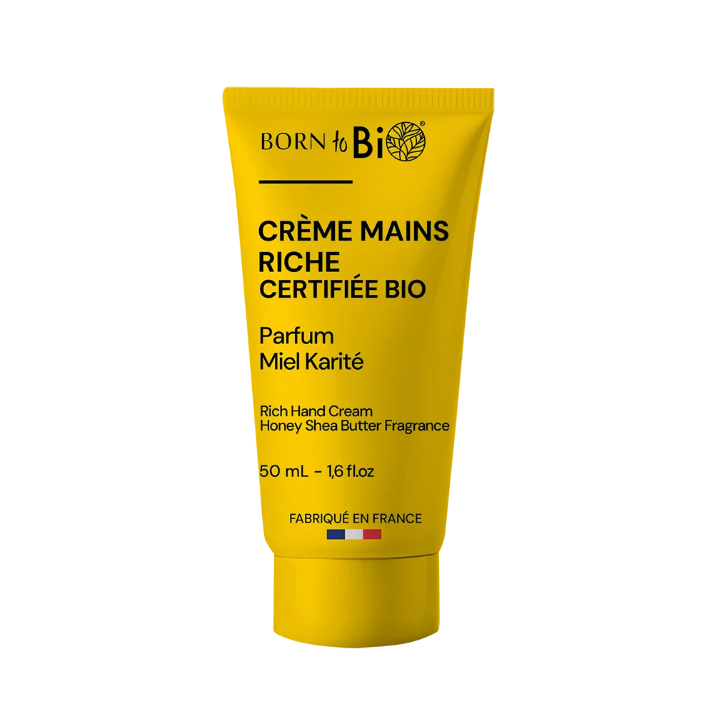 Crème Mains Riche Miel & Karité – Soin Bio Ultra-Nourrissant