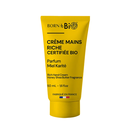Crème Mains Riche Miel & Karité – Soin Bio Ultra-Nourrissant