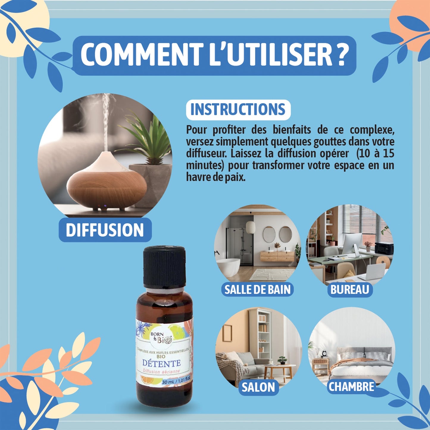 Détente – Complexe Relaxant aux Huiles Essentielles Bio