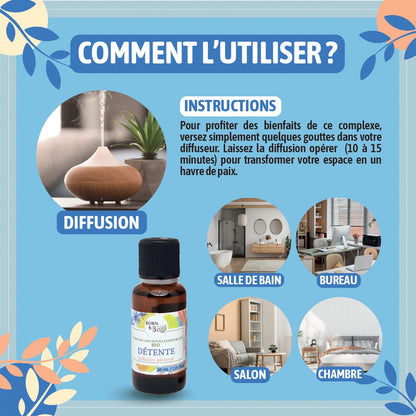Détente – Complexe Relaxant aux Huiles Essentielles Bio