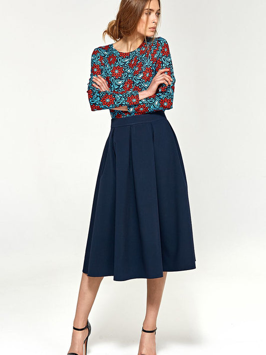 Jupe midi plissée évasée Nife – Élégance et confort au quotidien