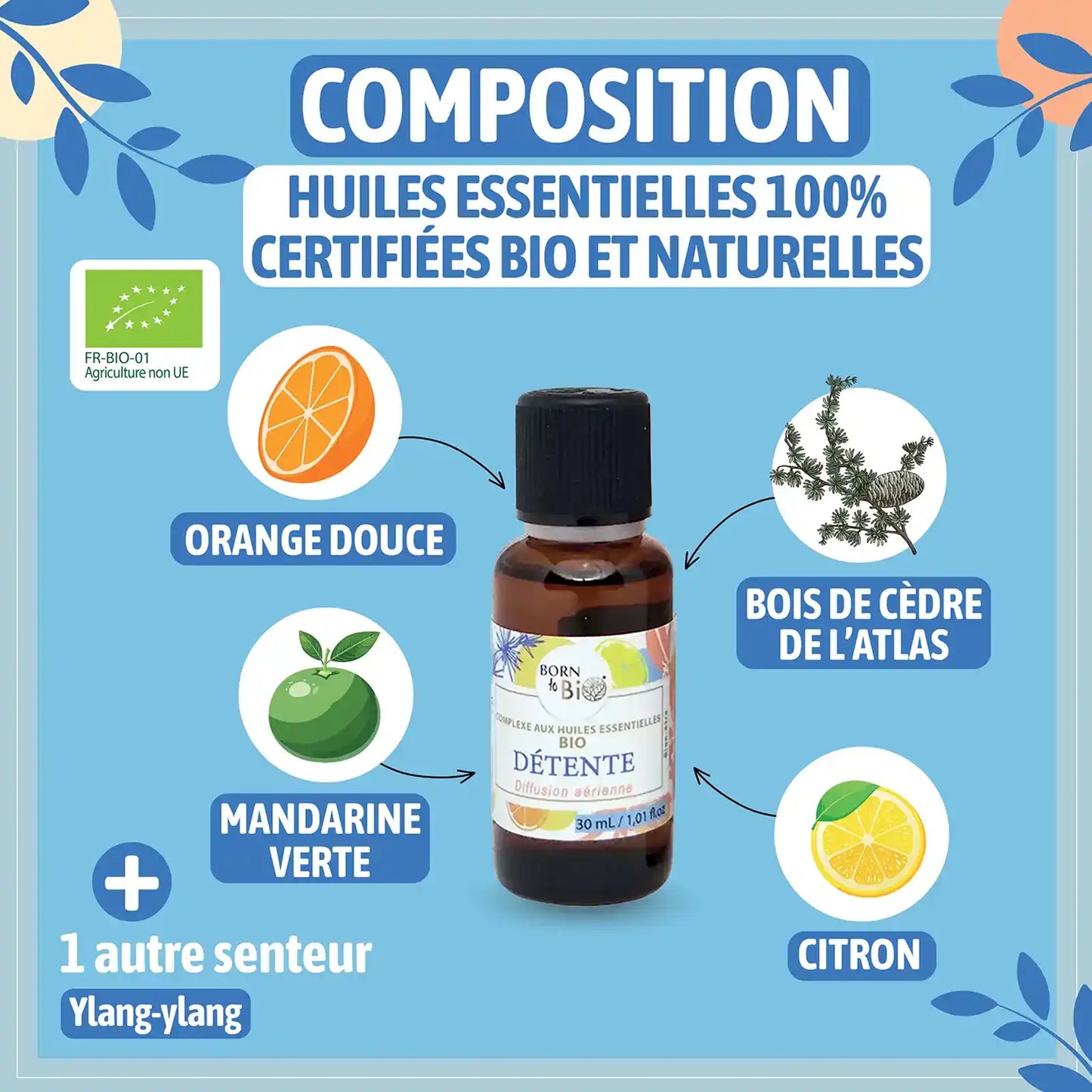 Détente – Complexe Relaxant aux Huiles Essentielles Bio