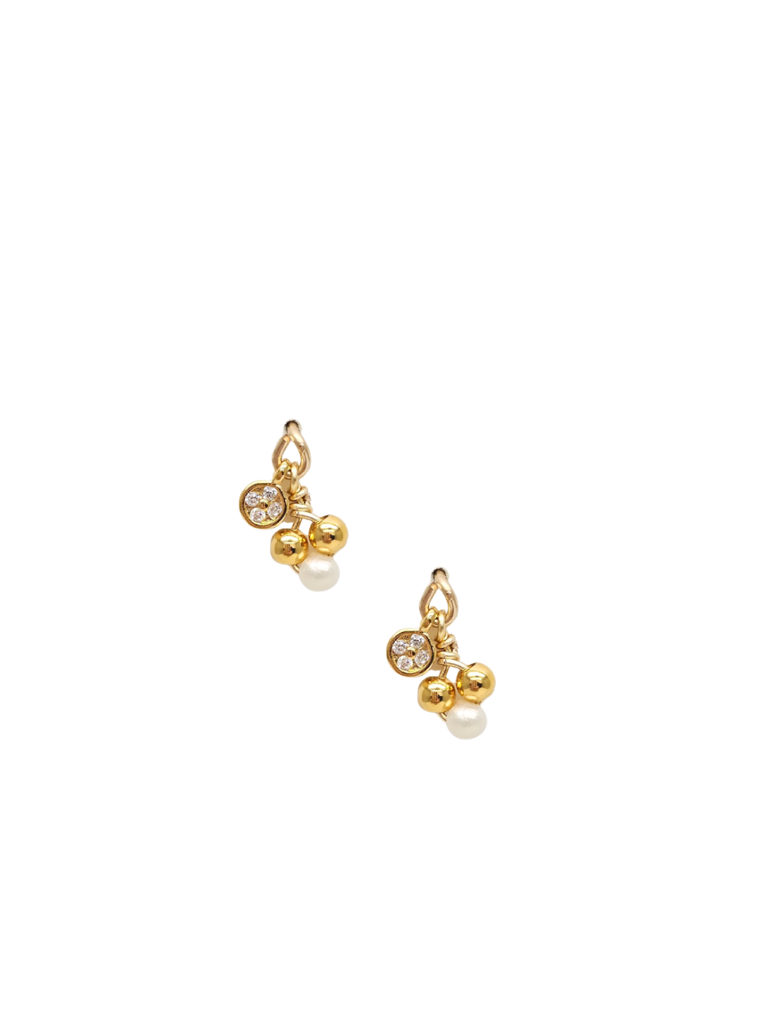 Boucles Clous Carla – Perles de Culture & Or Laminé 14K Recyclé