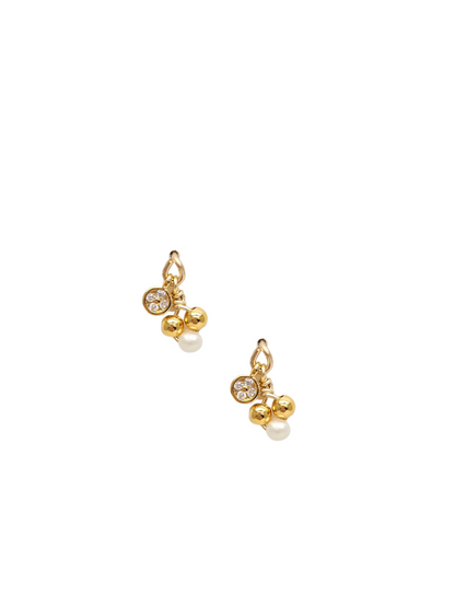 Boucles Clous Carla – Perles de Culture & Or Laminé 14K Recyclé